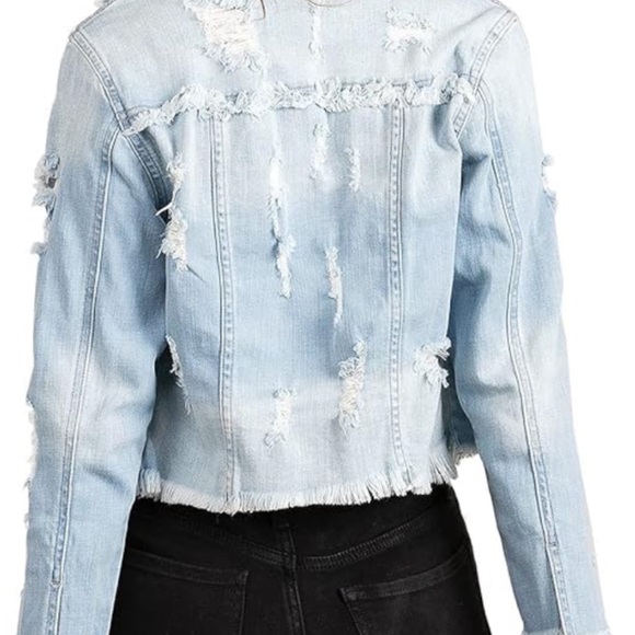 Ripped Denim Jacket - Picture 5 of 6